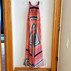 Multi color scarf maxi dress by Eliza J